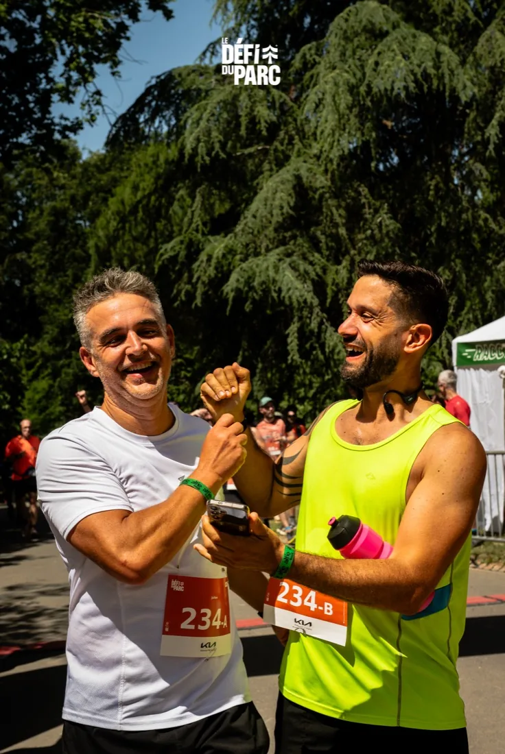 La joie de l'arrivée