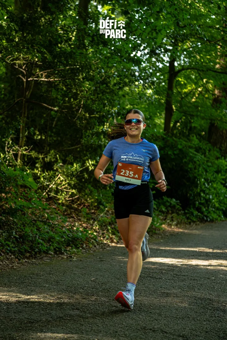 En course dans le parc